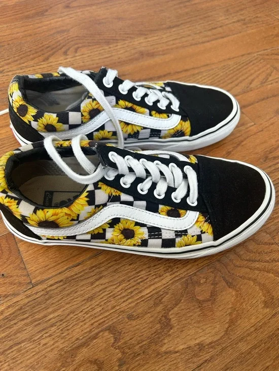 Vans sunflower old skool sneakers women’s 7 - Picture 3 of 5